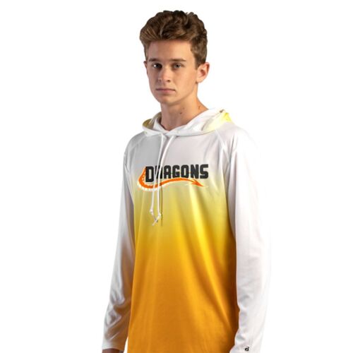 Ombre Long Sleeve Hooded T-Shirt Thumbnail