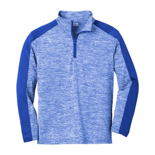 Youth PosiCharge ® Electric Heather Colorblock 1/4 Zip Pullover Thumbnail