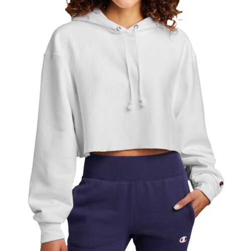Women's Reverse Weave ® Cropped Cut Off Hooded Sweatshirt Thumbnail