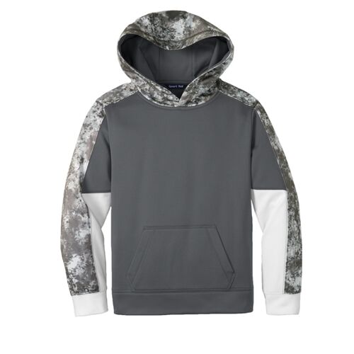 Youth Sport Wick ® Mineral Freeze Fleece Colorblock Hooded Pullover Thumbnail