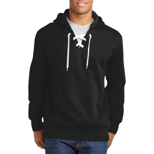 Lace Up Pullover Hooded Sweatshirt Thumbnail