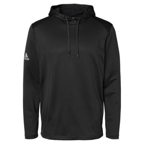 Adidas Men's Textured Mixed Media Midweight Hooded Sweatshirt Thumbnail