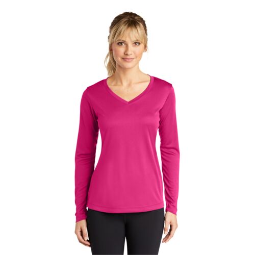 Women's Long Sleeve PosiCharge® Competitor™ V-Neck Tee (LAST NAME OPTION) Thumbnail