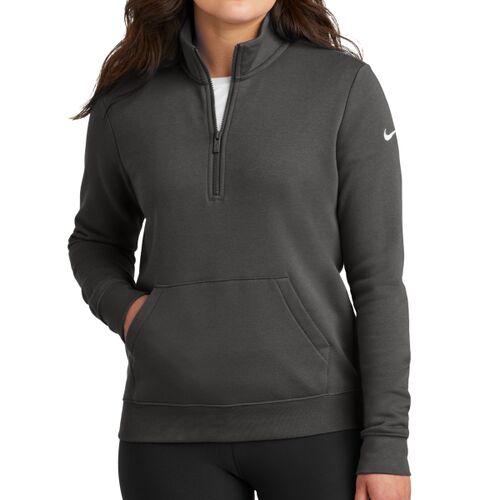 Nike Women's Club Fleece Sleeve Swoosh 1/2-Zip Thumbnail