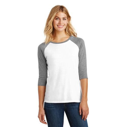 District® Women’s Perfect Tri® 3/4-Sleeve Raglan - Left Chest Thumbnail
