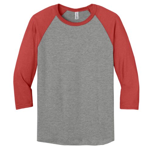  Unisex Premium Blend Combed Ring Spun 3/4 Sleeve Raglan - left chest  Thumbnail
