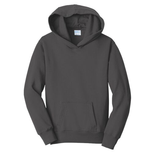 Youth Fan Favorite Fleece Pullover Hooded Sweatshirt - left chest  Thumbnail