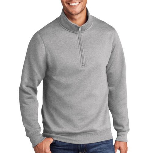 Port & Co™ Core Fleece 1/4-Zip Pullover Sweatshirt -left chest  Thumbnail