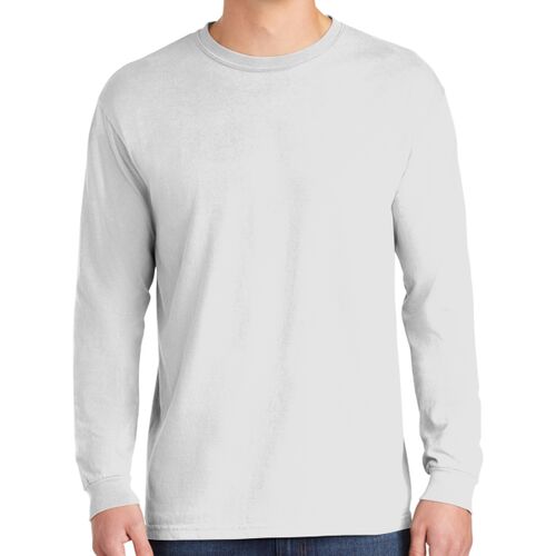  Heavyweight Ring Spun Long Sleeve Tee - left chest  Thumbnail