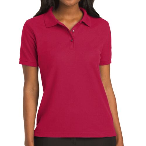 Ladies Silk Touch™ Polo - left chest  Thumbnail