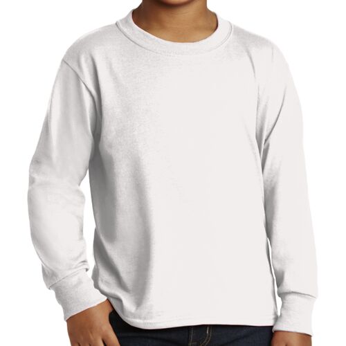 Youth Dri Power ® 50/50 Cotton/Poly Long Sleeve - left chest  Thumbnail