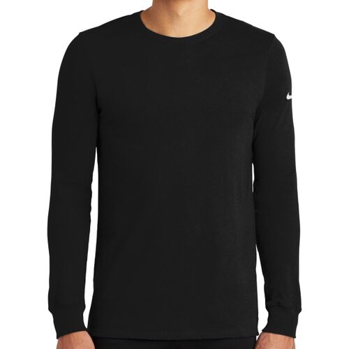 Nike Dri-FIT Cotton/Poly Long Sleeve Tee - left chest  Thumbnail