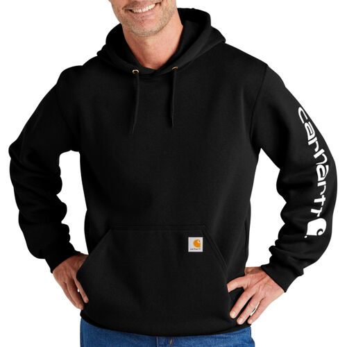 Midweight Hooded Logo Sweatshirt- left chest  Thumbnail