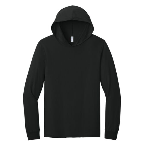 Classics Unisex Cotton Long Sleeve Hooded T Shirt - left chest  Thumbnail